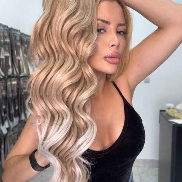 Uvijeni rep 75 - ombre platinum plava