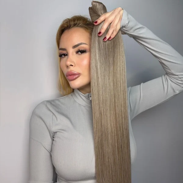 Ravne klipse 60 cm - Svetlo pepeljasto plava