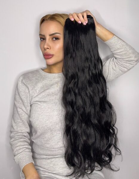 Uvijena klipsa 60 cm - Crna
